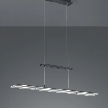 Lustra Milos, RL, 80x12x170 cm, 5W, 1x SMD, metal, negru mat imagine