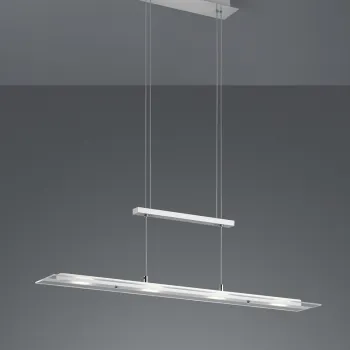 Lustra Milos, RL, 80x12x170 cm, 5W, 1x SMD, metal, nichel mat imagine