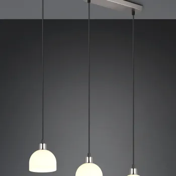 Lustra Molly, RL NOW, 60x12x150 cm, 10W, 3x E14, metal, nichel mat/alb imagine