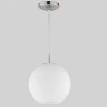 Lustra Moon, RL, 25x150 cm, 60W, 1x E27, metal, nichel mat/alb imagine