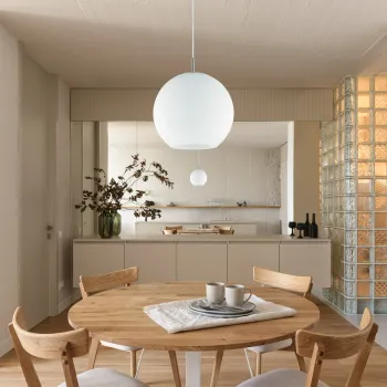 Lustra Moon, RL, 30x150 cm, 60W, 1x E27, metal, nichel mat/alb imagine