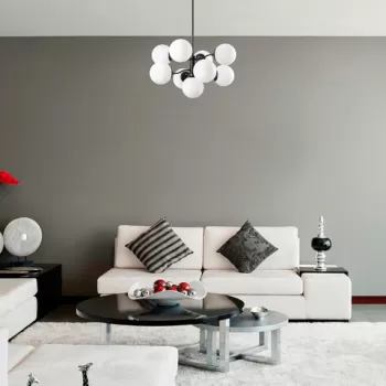 Lustra, Nitid, 536NTD1170, Metal, Negru imagine