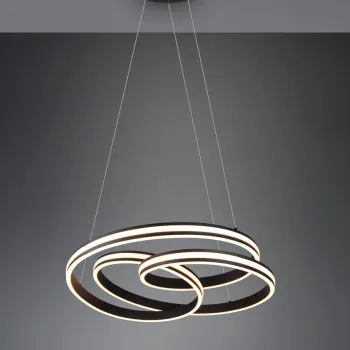 Lustra Nuria, TRIO, 60x150 cm, 60W, 1x SMD, metal, negru mat imagine