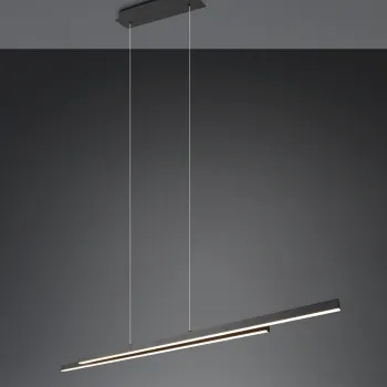 Lustra Odio, RL NOW, 110x8.5x150 cm, 22W, 1x SMD, metal, negru mat imagine