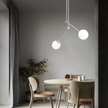 Lustra, Opviq, 892OPV1405, Metal, Crom/Alb imagine