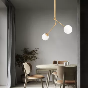 Lustra, Opviq, 892OPV1406, Metal, Aur/Alb imagine