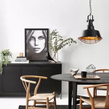 Lustra, Opviq, 892OPV1466, Metal, Negru/Auriu imagine