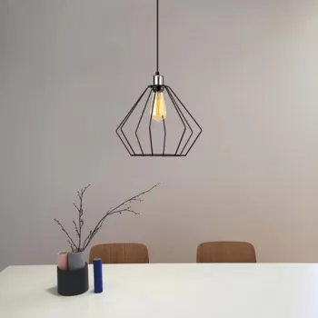 Lustra, Opviq, 892OPV1487, Metal, Negru imagine