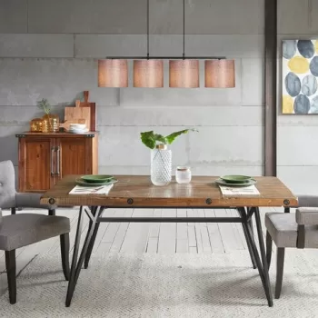 Lustra, Opviq, 892OPV1501, Metal, Negru/Maro imagine