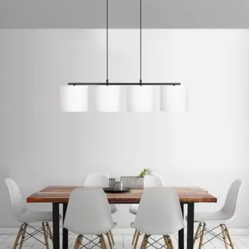 Lustra, Opviq, 892OPV1504, Metal, Alb/Negru imagine