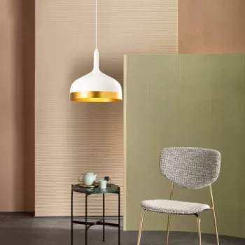 Lustra, Opviq, 892OPV1522, Metal, Alb/Auriu imagine