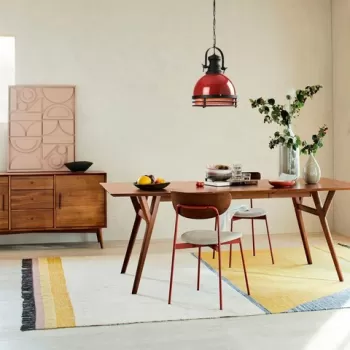 Lustra, Opviq, 892OPV1575, Metal, Rosu/Negru imagine