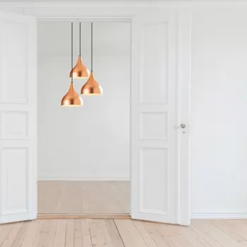 Lustra, Opviq, 892OPV1591, Metal, Cupru/Negru imagine