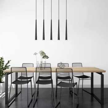 Lustra, Opviq, 892OPV1602, Metal, Negru imagine