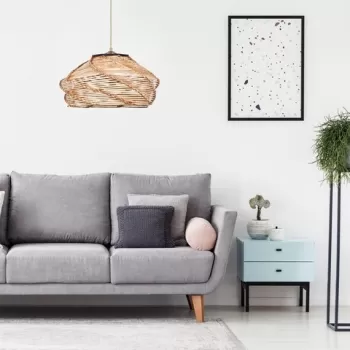 Lustra, Ovale, FullHouse, 36 x 36 x 65 cm, 1 x E27, 60W, bej imagine