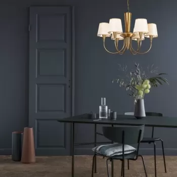 Lustra, Pardo - 3011, Opviq, 75 x 85 cm, 6 x E27, 40W, aramiu antic imagine