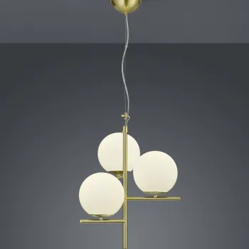 Lustra Pure, TRIO, 40x150 cm, 28W, 3x E14, metal, bronz mat/alb imagine