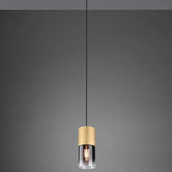 Lustra Robin, TRIO, 10x150 cm, 28W, 1x E27, metal, negru/bronz mat imagine