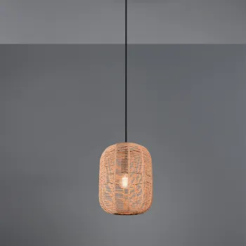 Lustra Runa, TRIO, 25x150 cm, 40W, 1x E27, metal, negru mat/bej imagine