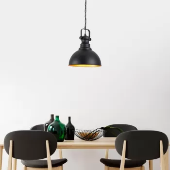 Lustra, Saglam - 3710 - 1, Opviq, 31 x 85 cm, 1 x E27, 40W, negru imagine