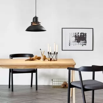 Lustra, Saglam - 3735, Opviq, 34 x 123 cm, 1 x E27, 40W, negru/auriu imagine