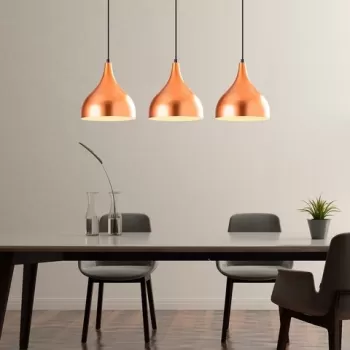 Lustra, Saglam - 3781, Opviq, 97 x 16 x 126 cm, 3 x E27, 40W, cupru/negru imagine