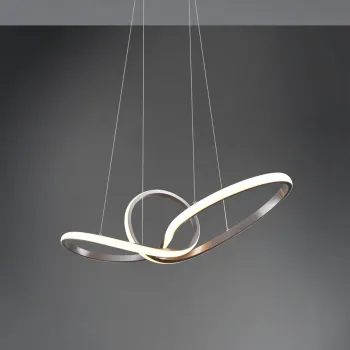 Lustra Sansa, RL, 80x26.5x150 cm, 28W, 1x SMD, metal, nichel mat imagine