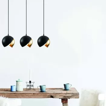 Lustra, Sheen, 521SHN3383, Metal, Negru/Auriu imagine