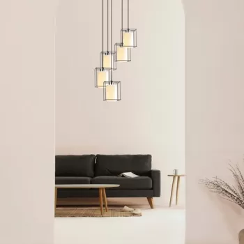 Lustra, Sheen, 521SHN3390, Metal, Negru imagine