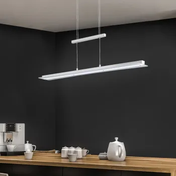 Lustra Smash, RL, 100x12x150 cm, 18W, 1x SMD, metal, nichel mat imagine