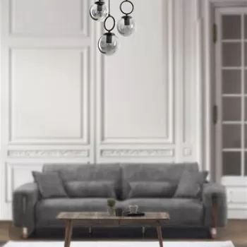 Lustra, Stala, 846STL2819, Metal, Negru imagine