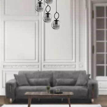 Lustra, Stala, 846STL2820, Metal, Negru imagine