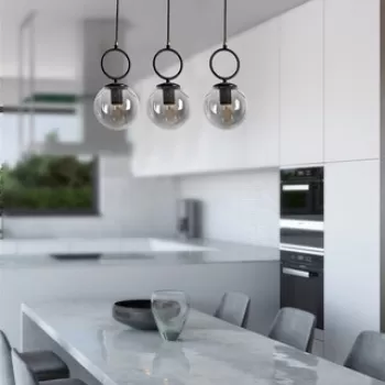 Lustra, Stala, 846STL2822, Metal, Negru imagine