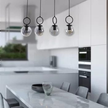 Lustra, Stala, 846STL2823, Metal, Negru imagine