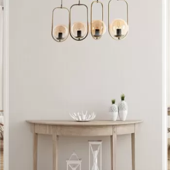 Lustra, Stala, 846STL2879, Metal, Cupru imagine