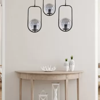 Lustra, Stala, 846STL2885, Metal, Negru imagine