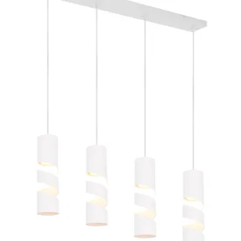 Lustra Stream, TRIO, 80x9x150 cm, 10W, 4x GU10, metal, alb mat imagine