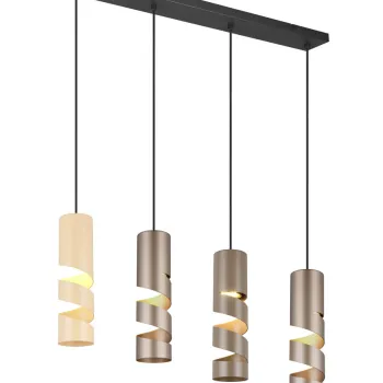 Lustra Stream, TRIO, 80x9x150 cm, 10W, 4x GU10, metal, multicolor imagine