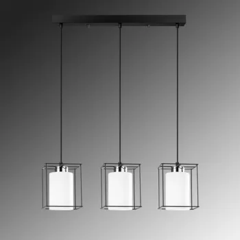 Lustra, Swank - 702-S1, Sheen, 65 x 113 cm, 3 x E27, 40W, negru imagine