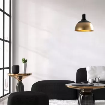 Lustra, Tatum, 584TTM1152, Metal, Negru / Vintage imagine