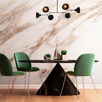 Lustra, Tatum, 584TTM1199, Fier, Negru imagine