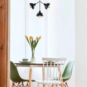 Lustra, Tatum, 584TTM1202, Metal, Negru imagine