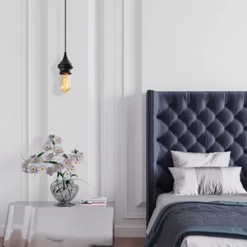 Lustra, Tatum, 584TTM1229, Metal, Negru imagine