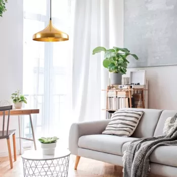 Lustra, Tatum, 584TTM1235, Fier, Aur/Negru imagine