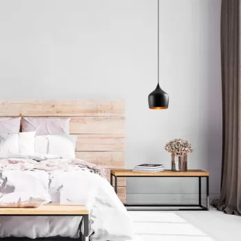 Lustra, Tatum, 584TTM1281, Metal, Negru imagine