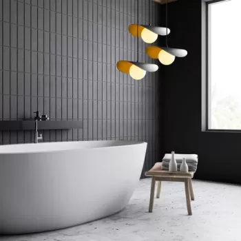 Lustra, Tatum, 584TTM1352, Metal, Negru imagine