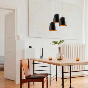 Lustra, Tatum, 584TTM1359, Metal, Negru imagine