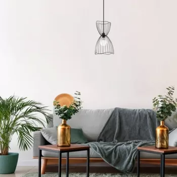 Lustra, Tatum, 584TTM1472, Metal, Negru imagine