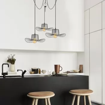 Lustra, Tel - 6741, Opviq, 118 x 122 cm, 3 x E27, 40W, negru imagine