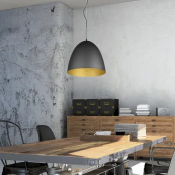 Lustra Tilda, RL, 40x150 cm, 40W, 1x E27, metal, negru/auriu imagine